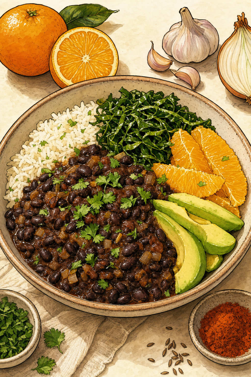 Brazilian Black Bean Bowls