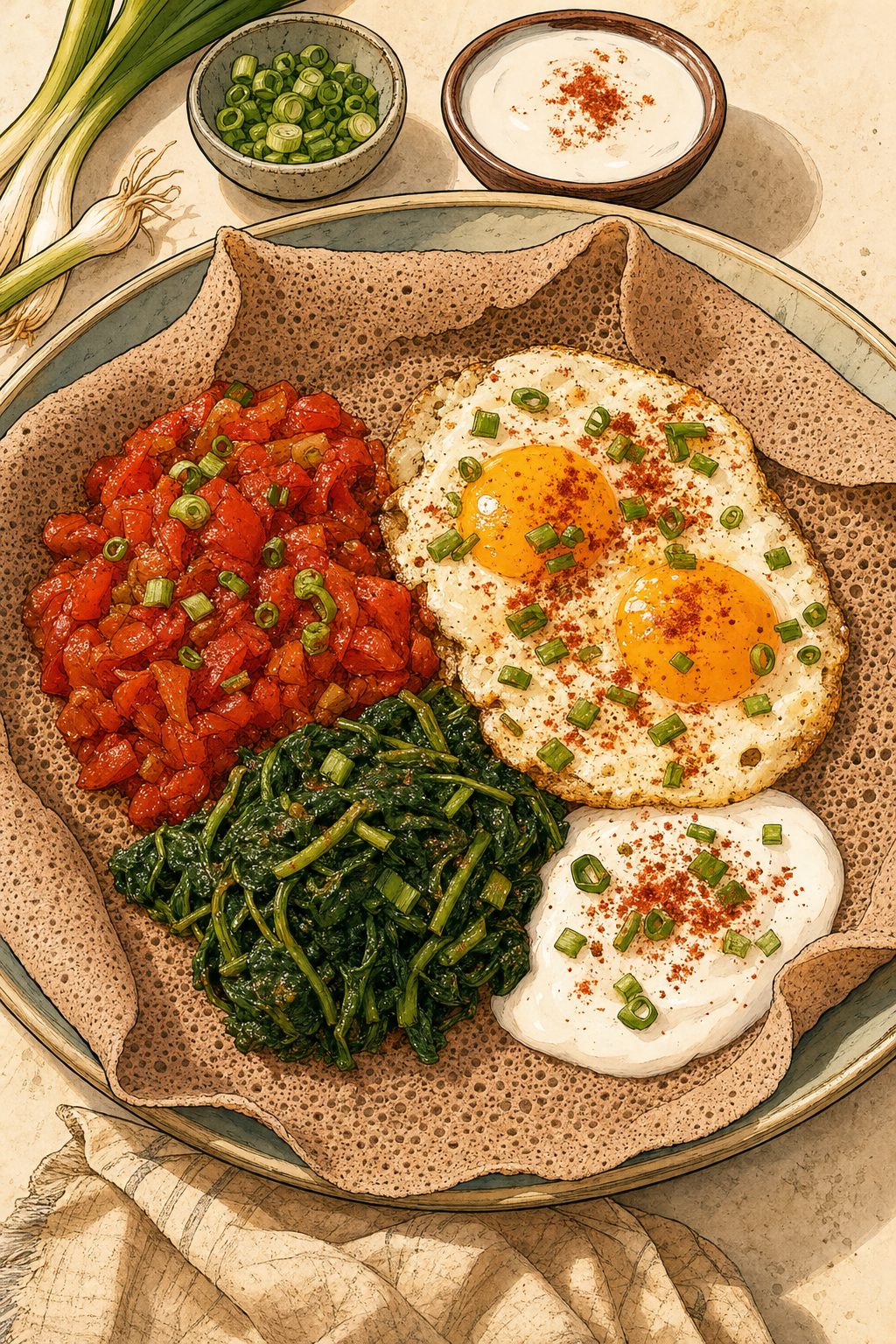 Injera Breakfast Plate