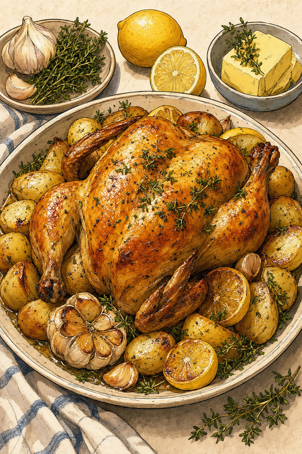 Lemon Herb Roast Chicken