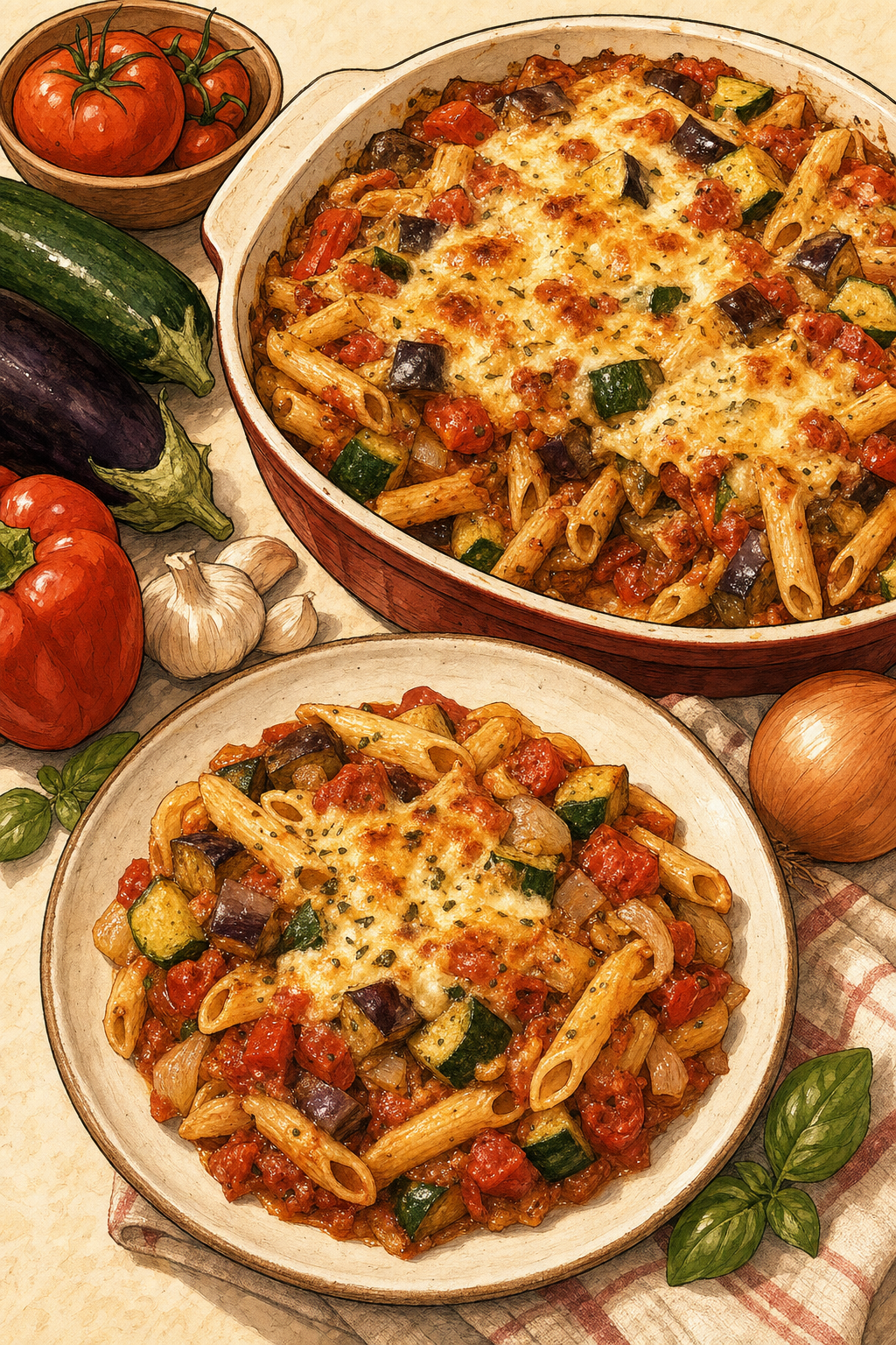 Ratatouille Pasta Bake