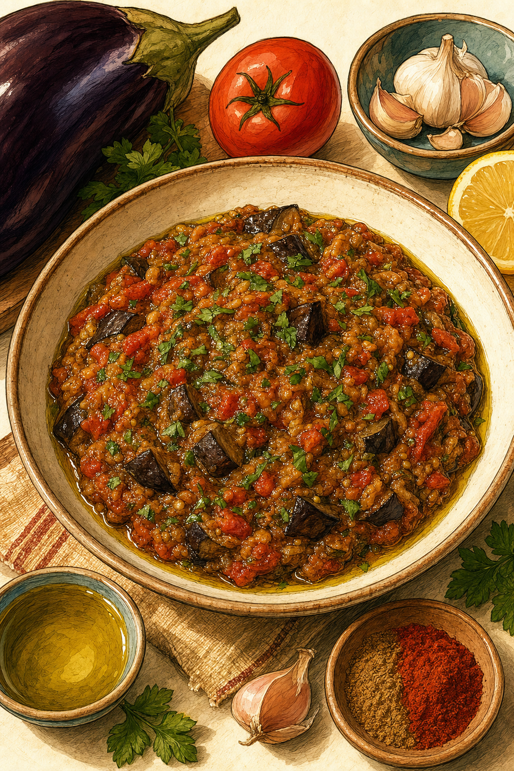 Zaalouk Eggplant Dip